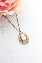 Load image into Gallery viewer, Lady Cameo Locket - Pink