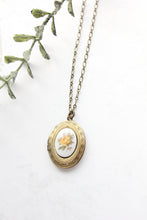 Load image into Gallery viewer, Yellow Rose Cameo Locket NEW