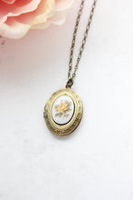 Load image into Gallery viewer, Yellow Rose Cameo Locket NEW