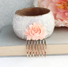 Load image into Gallery viewer, Peach Rose Comb - C2005