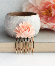 Load image into Gallery viewer, Peach Rose Comb - C2005