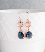 Load image into Gallery viewer, Sparkle Drop Earrings Rose | Peach | Blue
