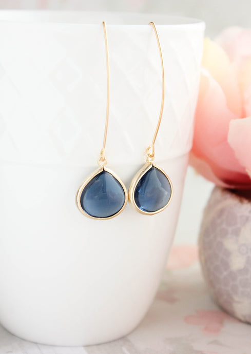 Candy Jewel Earrings  - Navy