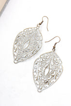 Load image into Gallery viewer, White Patina Filigree Earrings NEW