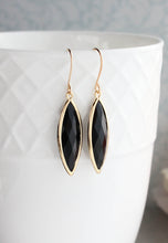 Load image into Gallery viewer, Marquis Drop Earrings - Black