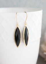 Load image into Gallery viewer, Marquis Drop Earrings - Black