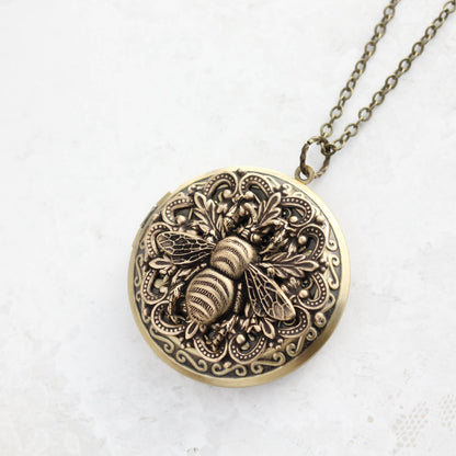 Bee Locket Necklace