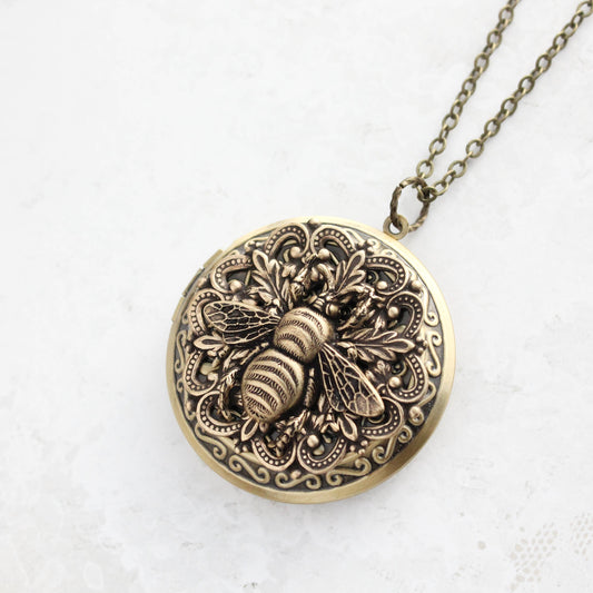 Bee Locket Necklace