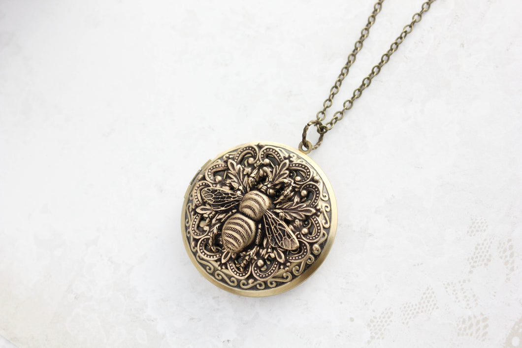 Bee Locket Necklace
