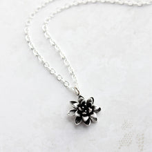 Load image into Gallery viewer, Lotus Necklace - Antiqued Silver