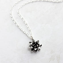 Load image into Gallery viewer, Lotus Flower Earrings - Antiqued Silver
