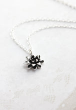 Load image into Gallery viewer, Lotus Necklace - Antiqued Silver