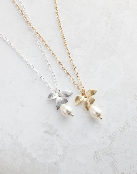 Bridemaids Jewelry - Orchid Pendant