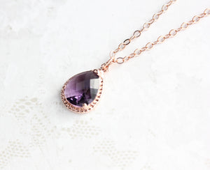 Sparkle Jewel Necklace - Amethyst