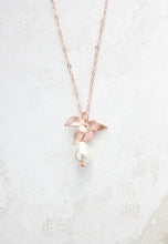 Load image into Gallery viewer, Rose Gold Orchid Necklace