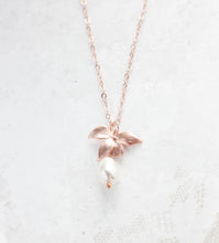 Load image into Gallery viewer, Rose Gold Orchid Necklace