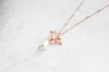 Load image into Gallery viewer, Rose Gold Orchid Necklace