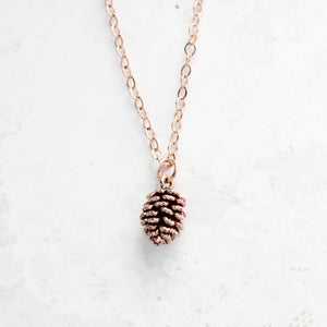 Dainty Pine Cone Necklace