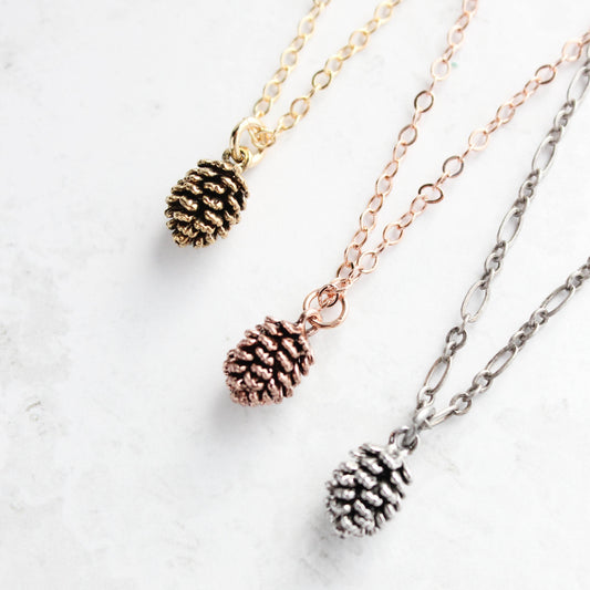 Dainty Pine Cone Necklace