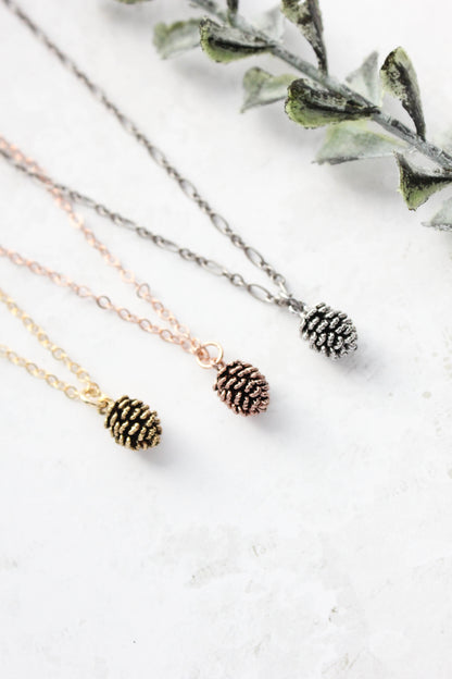 Dainty Pine Cone Necklace