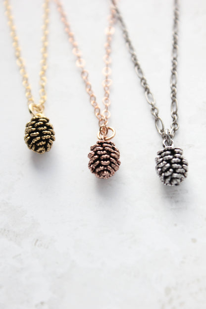 Dainty Pine Cone Necklace