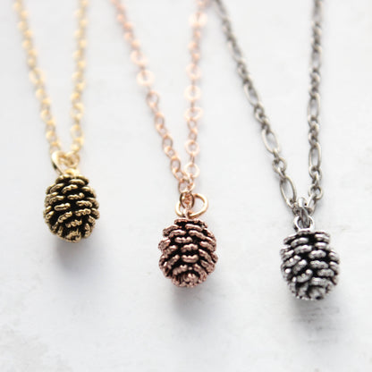 Dainty Pine Cone Necklace