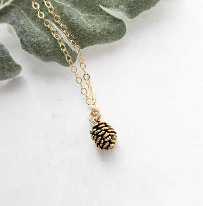 Dainty Pine Cone Necklace