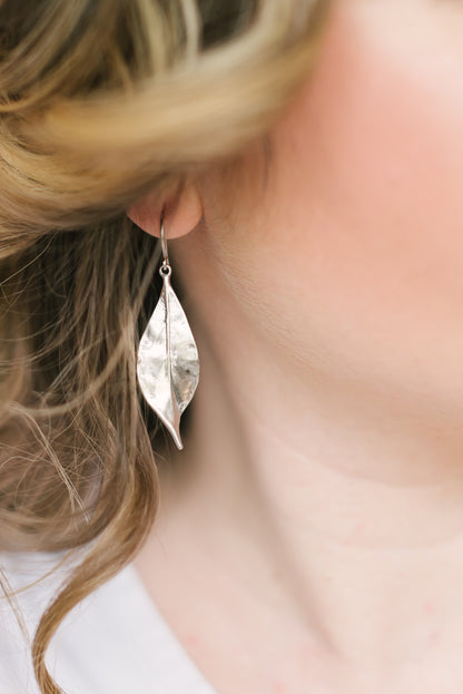 Long Curled Leaf Earrings (3 styles)