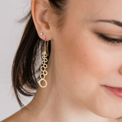 Cascading Bubble Earrings - Silver