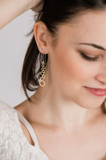 Cascading Bubble Earrings - Gold