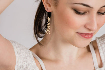 Cascading Bubble Earrings - Silver