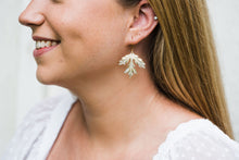 Load image into Gallery viewer, White Leaf Earrings