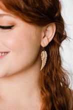 Load image into Gallery viewer, Rose Gold Copper Wing Earrings