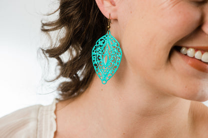 Big Filigree Earrings - Black