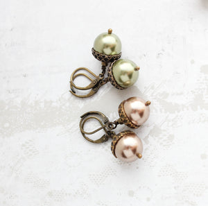 Acorn Necklace - Copper Pearl