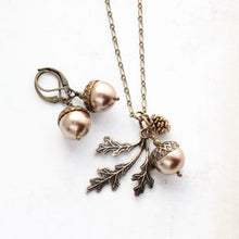 Load image into Gallery viewer, Acorn Necklace (23 Pearl Colors) | Nature Charms