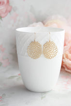 Load image into Gallery viewer, Gold Abstract Mum Earrings