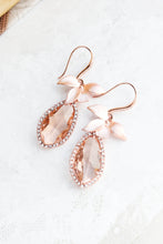 Load image into Gallery viewer, Orchid Sparkle Earrings - Peach/Rose Gold