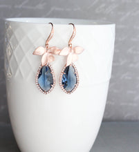 Load image into Gallery viewer, Orchid Sparkle Earrings - Peach/Rose Gold