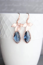 Load image into Gallery viewer, Orchid Sparkle Earrings - Peach/Rose Gold