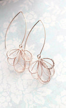 Load image into Gallery viewer, Rose Gold Loops - Long Dangles