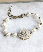 Load image into Gallery viewer, Rose Bracelet - Dusty Blue