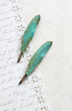 Load image into Gallery viewer, Rose Gold Feather Bobby Pins - 2 pc