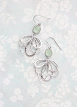 Load image into Gallery viewer, Silver Loop Earrings - Mint