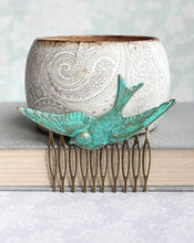 Load image into Gallery viewer, Bird Comb - Verdigris Patina