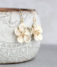 Load image into Gallery viewer, Cherry Blossom Earrings - Matte Silver Short