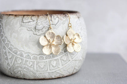 Cherry Blossom Earrings - Gold