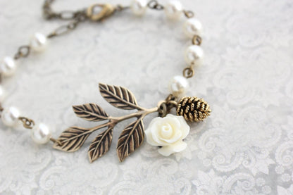 Ivory Cream Charm Bracelet
