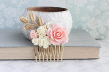Load image into Gallery viewer, Blush Pink Rose Comb - C1019
