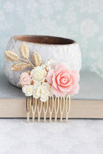 Load image into Gallery viewer, Blush Pink Rose Comb - C1019